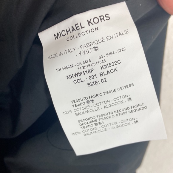 Nwot Michael Kors Collection eyelet ruffle black dress 6 - Picture 9 of 9